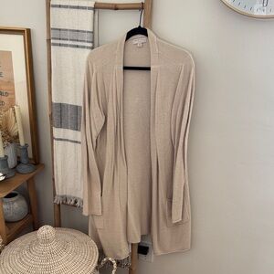 Barefoot Dreams Cream Open Front Cardigan